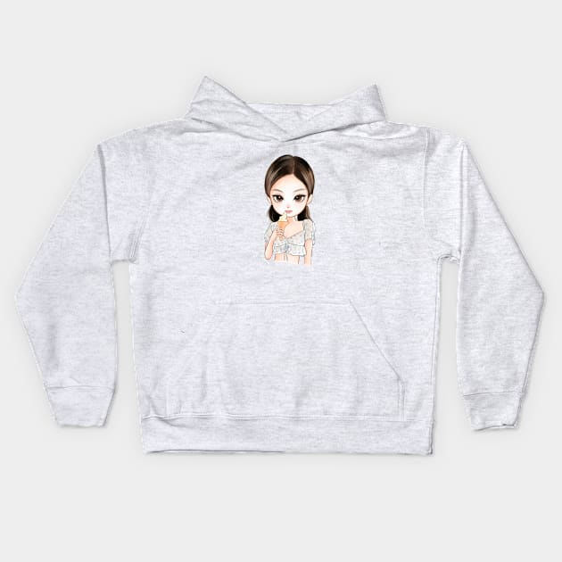 Blackpink Jennie Ice-cream T-shirt Kids Hoodie by chongmingnomi